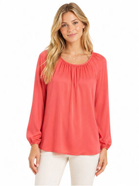 Old Navy Women’s Boho Peasant Coral Blouse Size S NWT